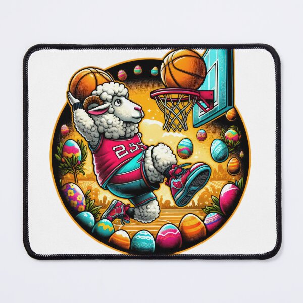 Item preview, lamb basketball Easter Funny animals designed and sold by Expressions-Sel.