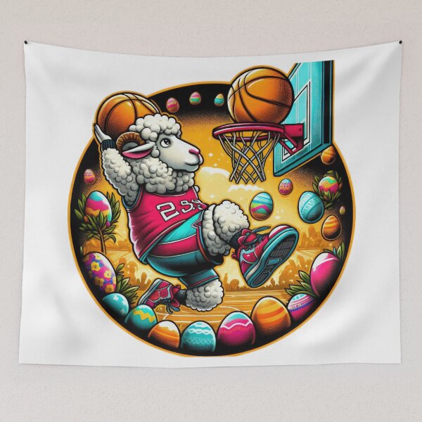 Item preview, lamb basketball Easter Funny animals    designed and sold by Expressions-Sel.