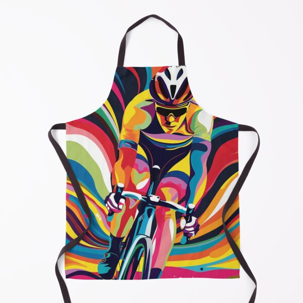 Item preview, Psychedelic cycling scene bold colours Active Outdoors Inspired Art designed and sold by CDC40.