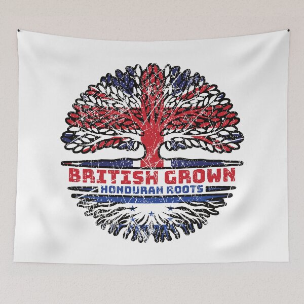 Item preview, Honduras Honduran Uk United Kingdom British Tree Roots Flag designed and sold by FlagX.