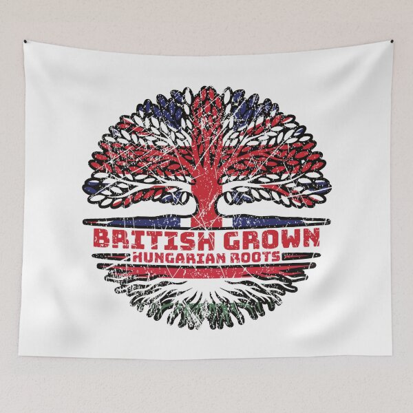 Item preview, Hungary Hungarian Uk United Kingdom British Tree Roots Flag designed and sold by FlagX.