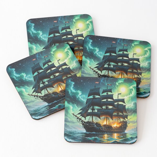 Item preview, Haunted Pirate ghost ship designed and sold by Jhawkshop.
