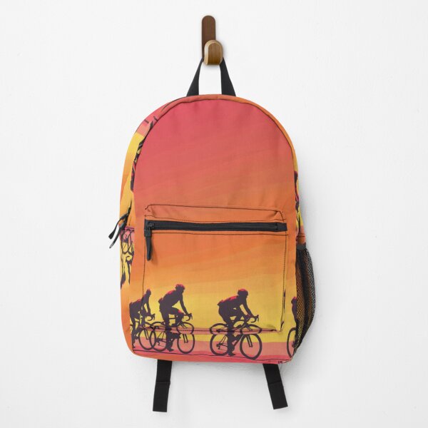 Item preview, Sunset gradient backdrop cyclists riding Active Outdoors Inspired Art designed and sold by CDC40.