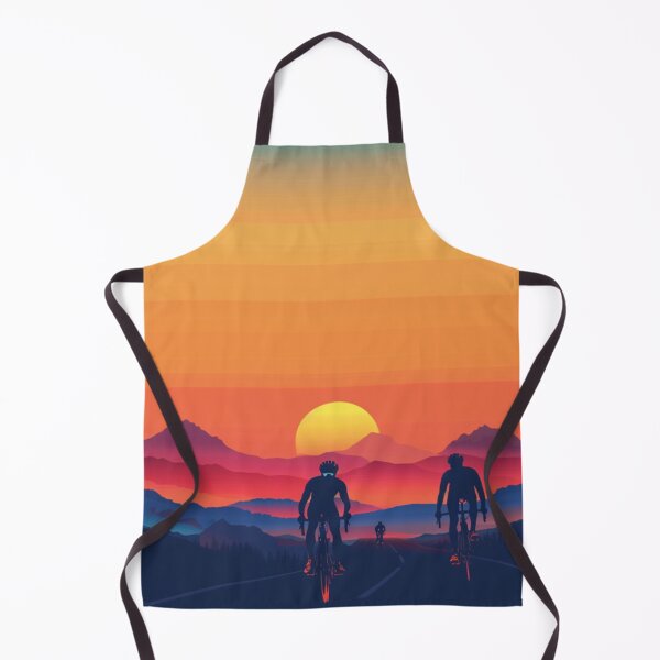 Item preview, Sunset gradient backdrop cyclists riding Active Outdoors Inspired Art designed and sold by CDC40.