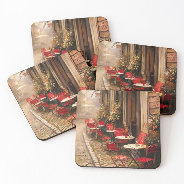 Item preview, “Paris Cafe”  | Watercolor Painting of a Charming Café de Paris. By Carraann designed and sold by CARRAANN.
