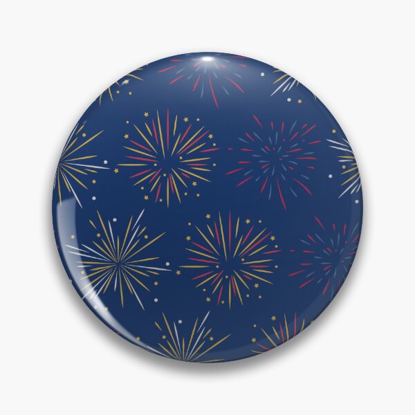 Item preview, Red White Blue Gold Fireworks New Year Pattern designed and sold by thebig3-.