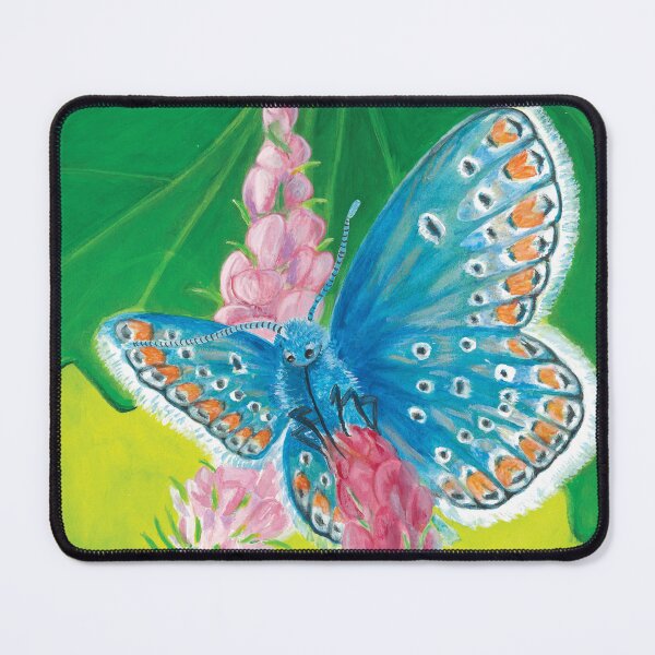 Item preview, Chapman's Blue Butterfly Drinking Nectar from Sainfoin Pink Flowers Illustration designed and sold by Julia Doria.