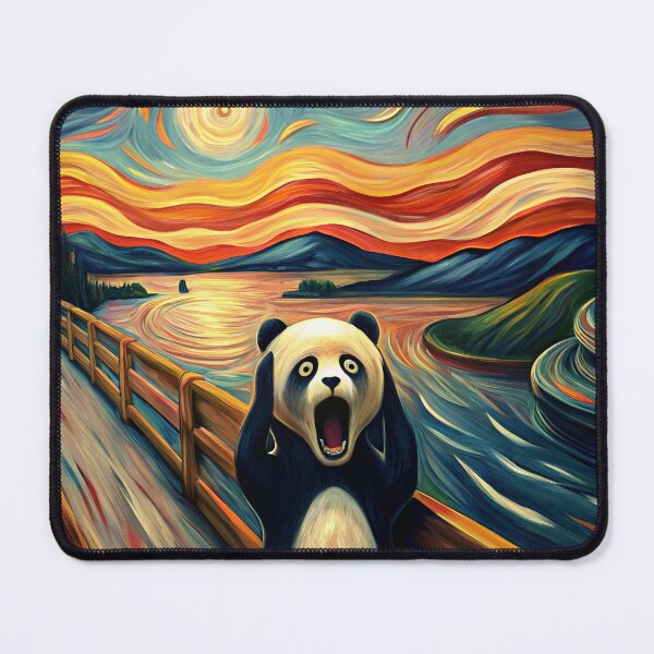 Item preview, Panda in the Style of Edward Munch's The Scream designed and sold by evk-art.