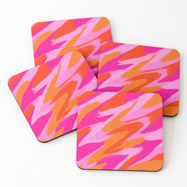 Item preview, Pink and Orange Marble Effect Wavy Abstract designed and sold by OneThreeSix.