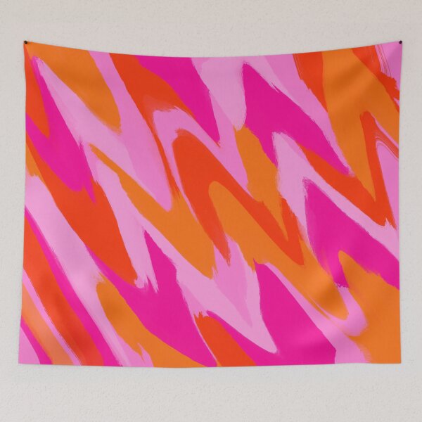 Item preview, Pink and Orange Marble Effect Wavy Abstract designed and sold by OneThreeSix.
