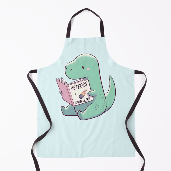 Item preview, Funny cute cartoon Dinosaur Reading Meteor Book Spoiler Alert  designed and sold by Unitepeople.