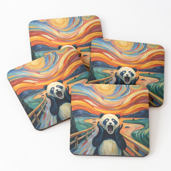 Item preview, Panda in the Style of Edward Munch's The Scream designed and sold by evk-art.