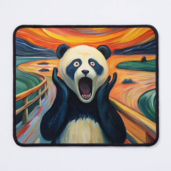 Item preview, Panda in the Style of Edward Munch's The Scream designed and sold by evk-art.