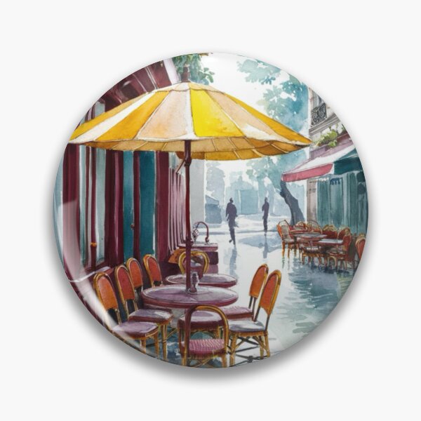 Item preview, Paris Cafe Watercolor Illustration … By Carraann designed and sold by CARRAANN.
