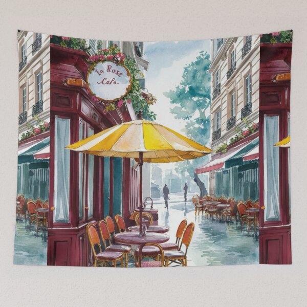 Item preview, Paris Cafe Watercolor Illustration … By Carraann designed and sold by CARRAANN.