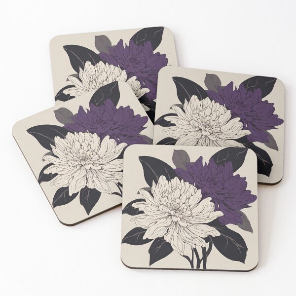 Item preview, Purple and White Chrysanthemum Flowers, Birth flowers, Birthday flowers, Birth November flower, Gift for her, Floral gift for her designed and sold by LitzoyGlobeArt.