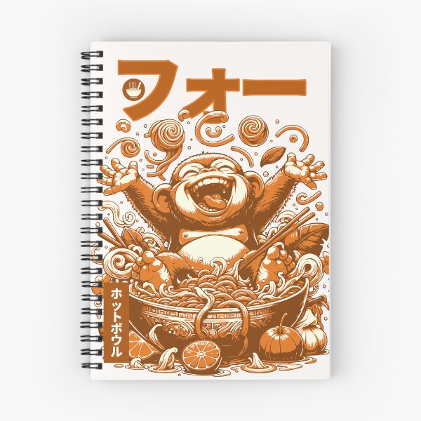 Item preview, Funny Japanese Monkey Ramen Anime - Retro Vintage Gift designed and sold by InkyGenies.