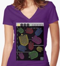 "Sheldon Wears Nanotubes" © Tailliertes T-Shirt mit V-Ausschnitt