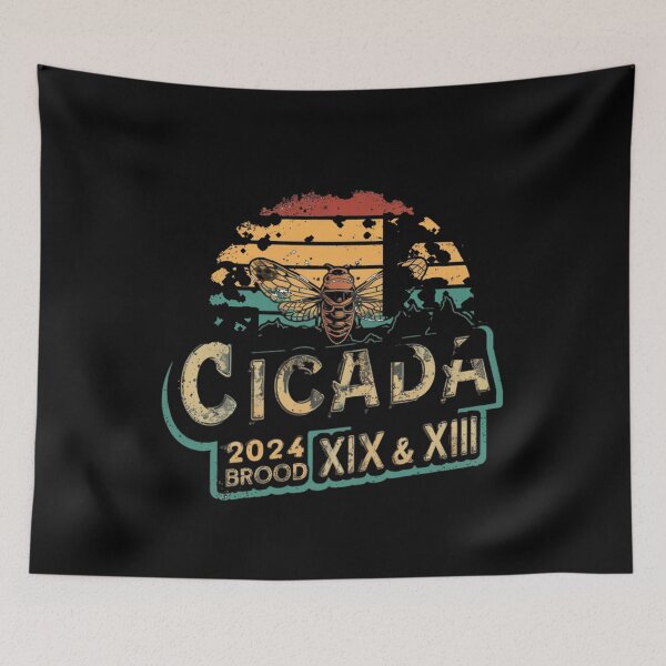Item preview, "Cicada 2024 Brood XIX & XIII" Vintage Antique Design Tee designed and sold by AI-volution.