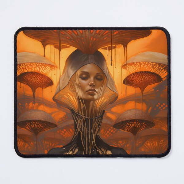Item preview, Mushroom Oracle, Soma Diety, Art Nouveau Mushroom Art designed and sold by Art.Fusion.Studio.