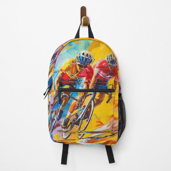 Item preview, Abstract depiction cyclists racing vibrant colours Active Outdoors Inspired Art designed and sold by CDC40.