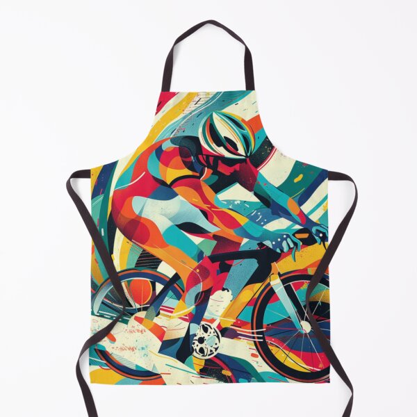 Item preview, Psychedelic cycling scene bold colours Active Outdoors Inspired Art designed and sold by CDC40.