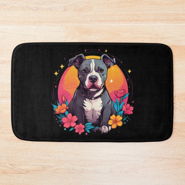 Item preview, Pitbull with Flowers Design designed and sold by Planetporridge.