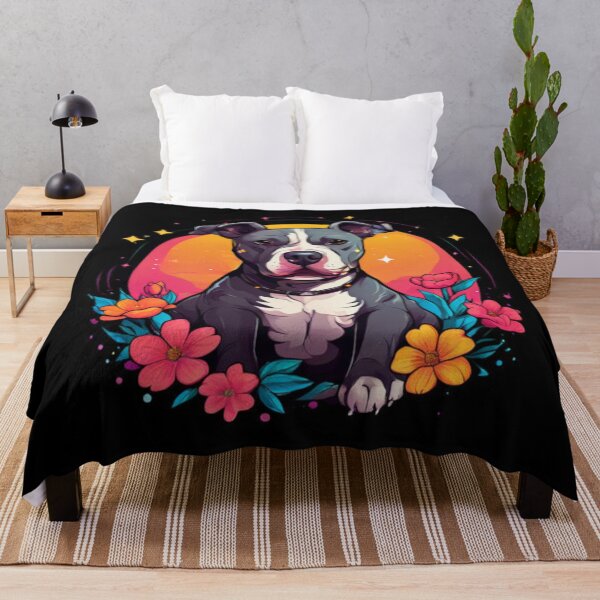 Item preview, Pitbull with Flowers Design designed and sold by Planetporridge.