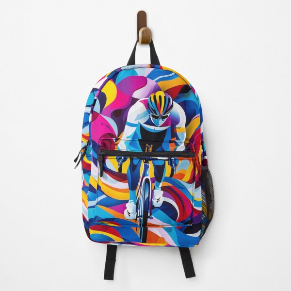 Item preview, Psychedelic cycling scene bold colours Active Outdoors Inspired Art designed and sold by CDC40.
