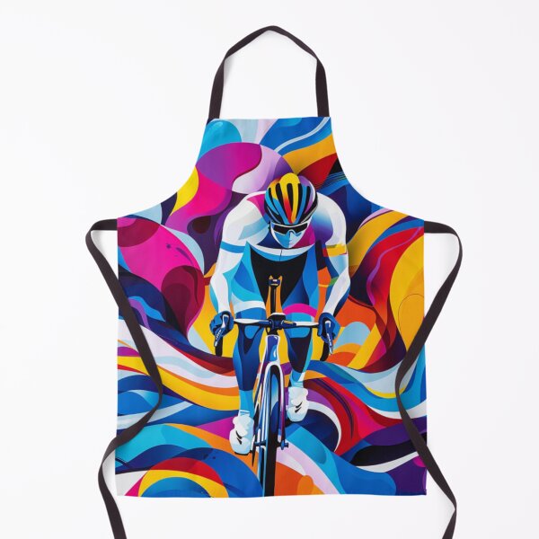 Item preview, Psychedelic cycling scene bold colours Active Outdoors Inspired Art designed and sold by CDC40.