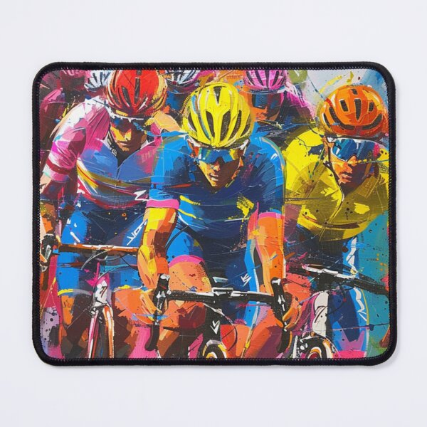 Item preview, Abstract depiction cyclists racing vibrant colours Active Outdoors Inspired Art designed and sold by CDC40.