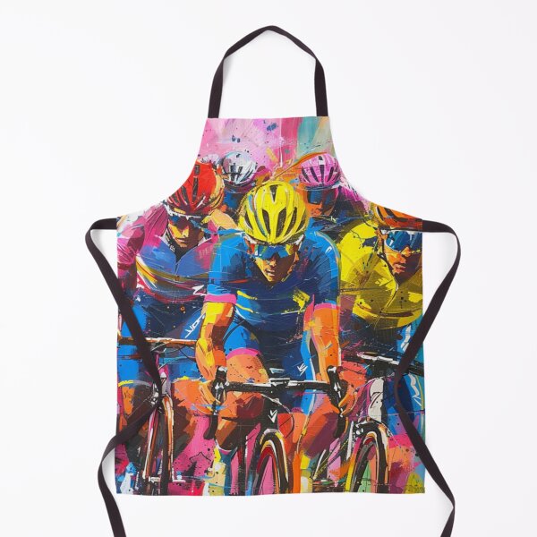 Item preview, Abstract depiction cyclists racing vibrant colours Active Outdoors Inspired Art designed and sold by CDC40.