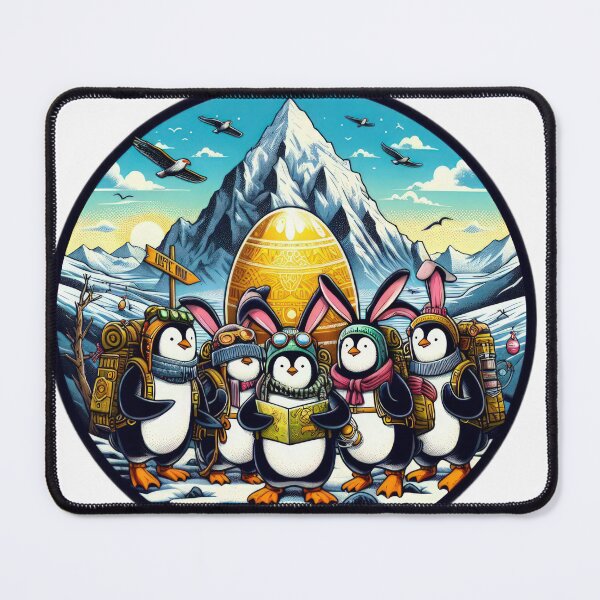 Item preview,  penguin expedition for golden egg Easter Funny animals  designed and sold by Expressions-Sel.