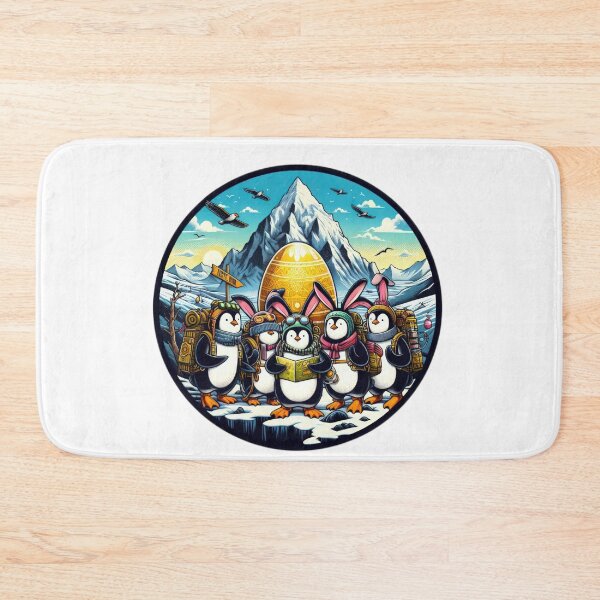 Item preview,  penguin expedition for golden egg Easter Funny animals  designed and sold by Expressions-Sel.