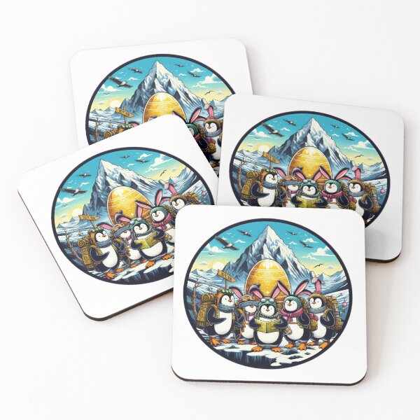 Item preview,  penguin expedition for golden egg Easter Funny animals  designed and sold by Expressions-Sel.