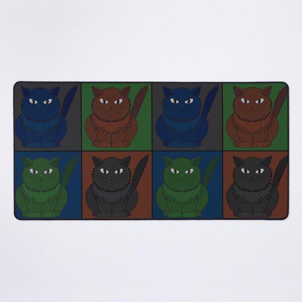Item preview, Pattern with the cat Tomeo in squares designed and sold by Cherevan.