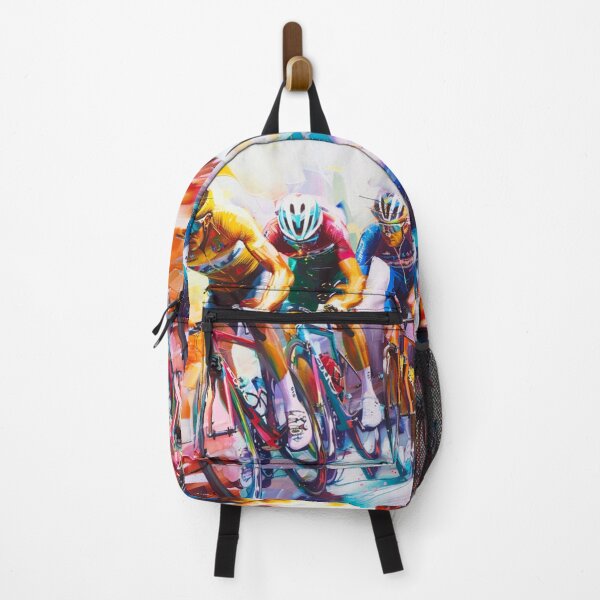 Item preview, Abstract depiction cyclists racing vibrant colours  Active Outdoors Inspired Art designed and sold by CDC40.