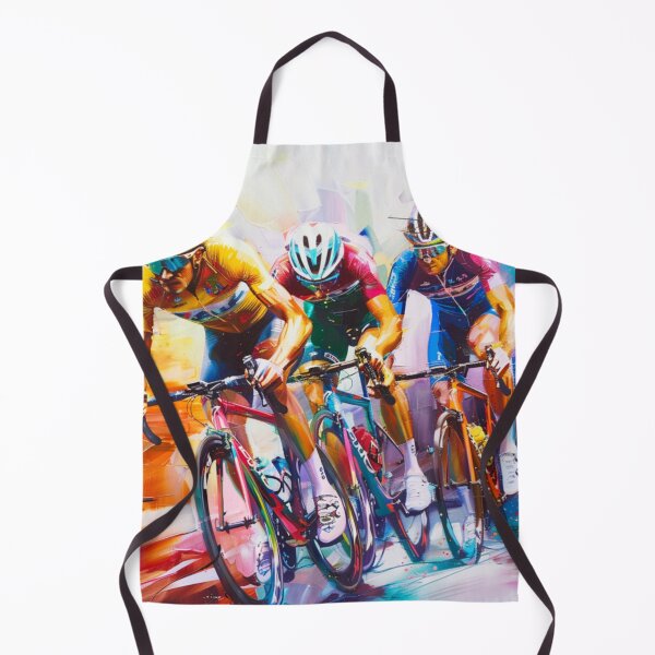 Item preview, Abstract depiction cyclists racing vibrant colours Active Outdoors Inspired Art designed and sold by CDC40.