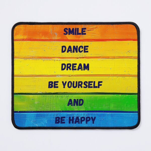 Item preview, Smile, be yourself, be happy, colorful wood designed and sold by silent-violin.