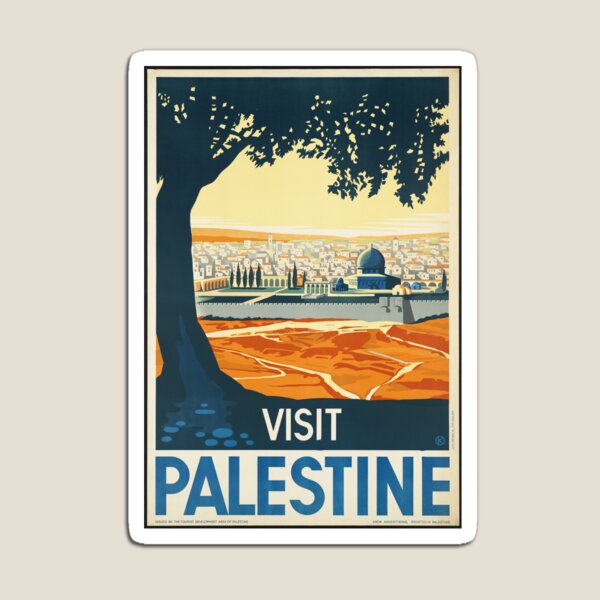 Item preview, Vintage Palestine Travel Poster designed and sold by OddPopnyc.