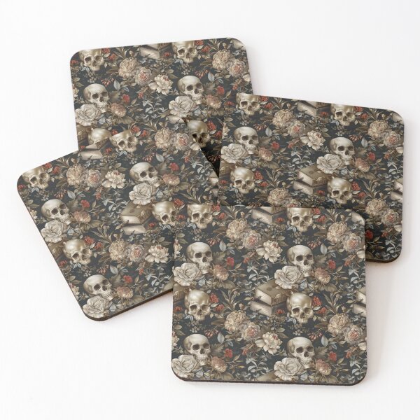 Item preview, Dark Academia Skull Pattern designed and sold by JenArtish.