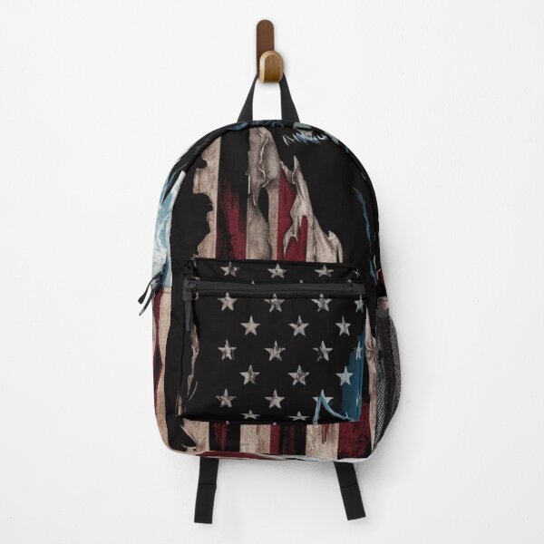 Item preview, Werewolf Ripping Through American Flag T-Shirt designed and sold by HOMEDESIGNPRINT.