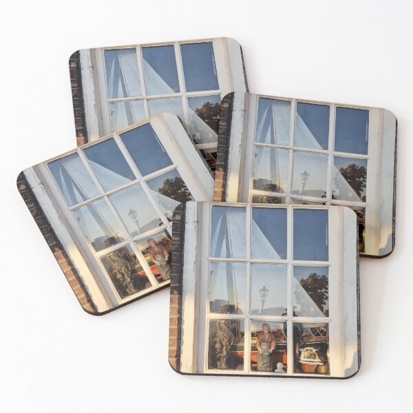 Item preview, Antique Charm: Sculptures, Sailboat, and Street Reflection Window designed and sold by InbalTurShalom.