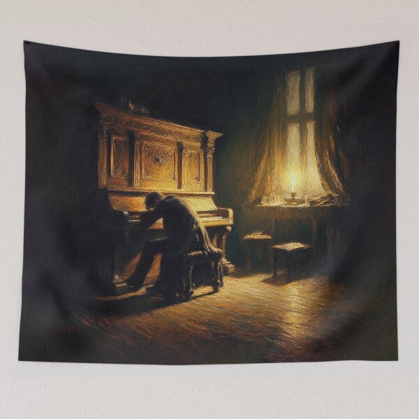 Item preview, Melancholic Pianist: Dark vibes  designed and sold by MarinaFila.