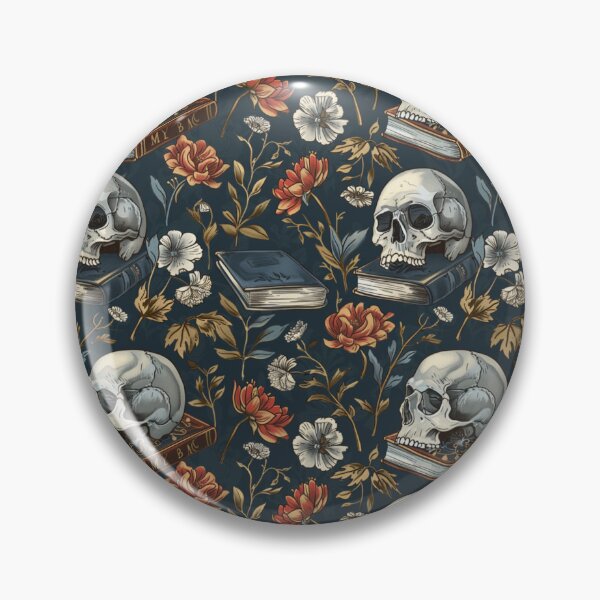 Item preview, Skulls and Books Pattern designed and sold by JenArtish.