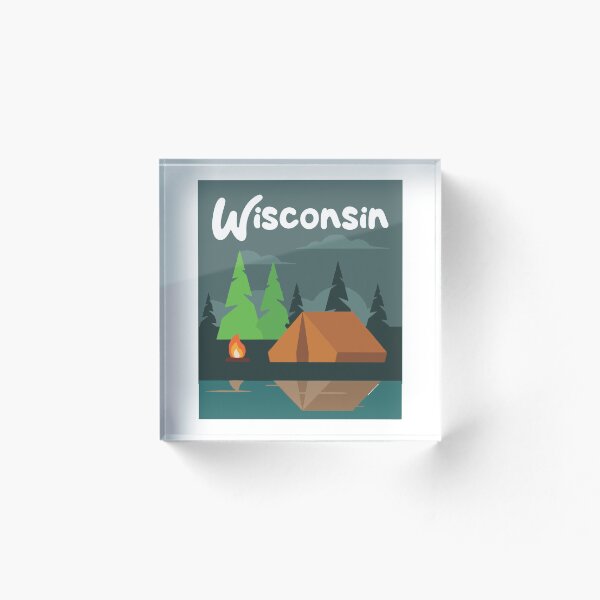 Artikelvorschau, Wisconsin Zelt Bäume Campingplatz Kunst entworfen und verkauft von TerScott.