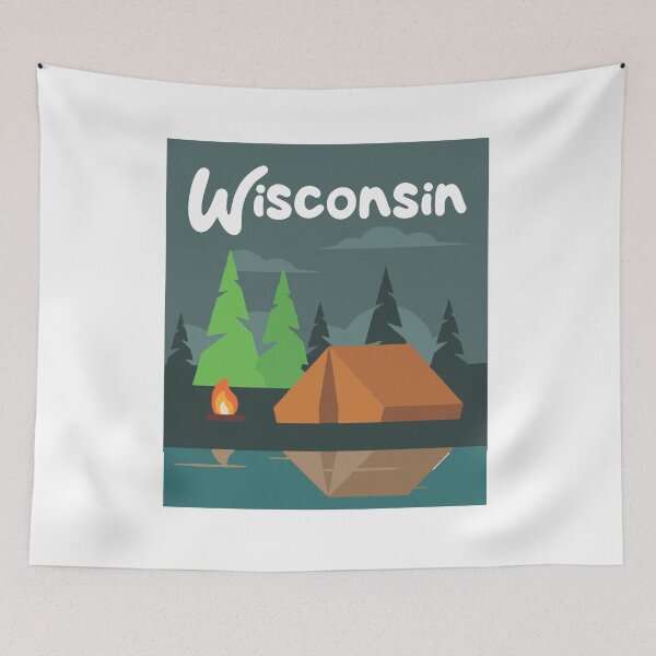 Item preview, Wisconsin Tent Trees Campsite Art designed and sold by TerScott.