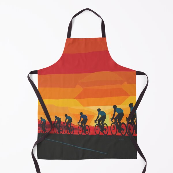 Item preview, Sunset gradient backdrop cyclists riding Active Outdoors Inspired Art designed and sold by CDC40.