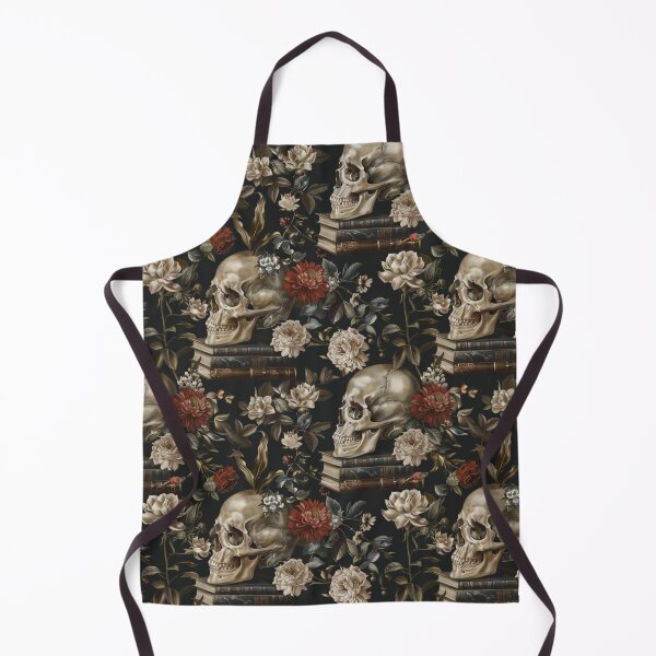 Item preview, Gothic Skulls and Flowers Pattern designed and sold by JenArtish.