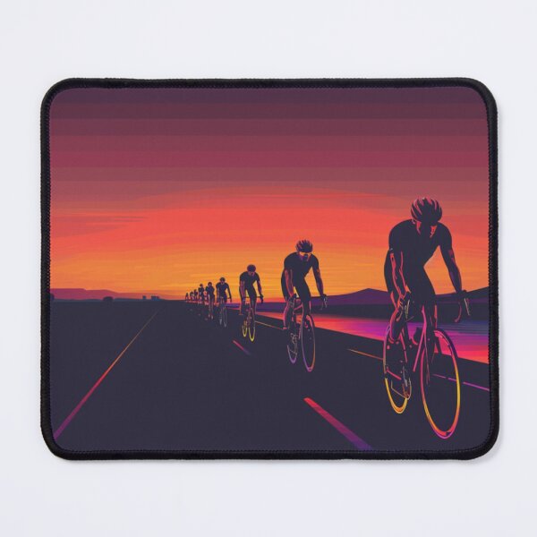 Item preview, Sunset gradient backdrop cyclists riding Active Outdoors Inspired Art designed and sold by CDC40.